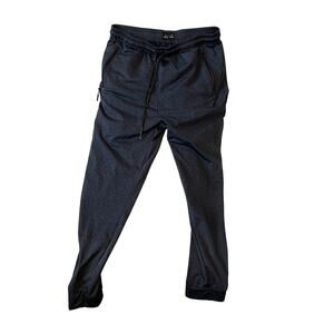 Public Record Black Cuffed Cargo Joggers Mens L